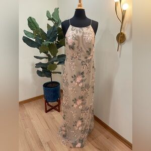 Jenny Yoo Claire Dress Floral Embroidered Floor Length Formal Dress